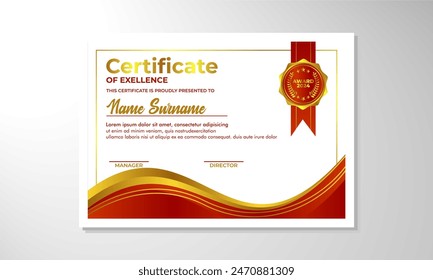 elegant gradient certificate design template
