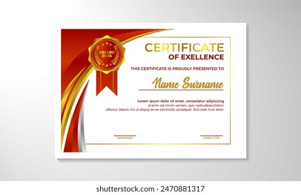 elegant gradient certificate design template