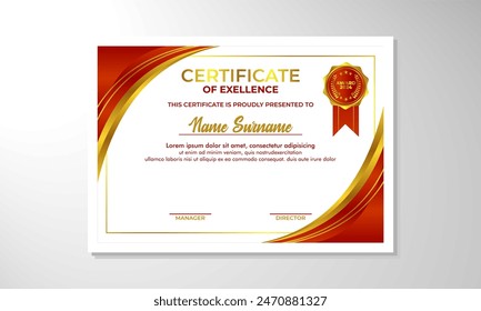 elegant gradient certificate design template