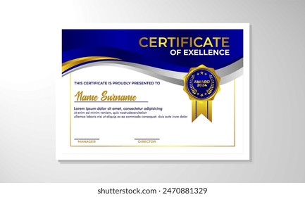 elegant gradient certificate design template