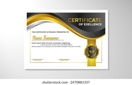 elegant gradient certificate design template