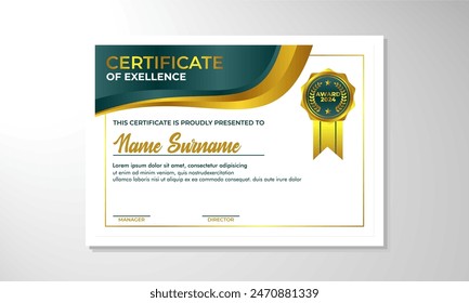 elegant gradient certificate design template