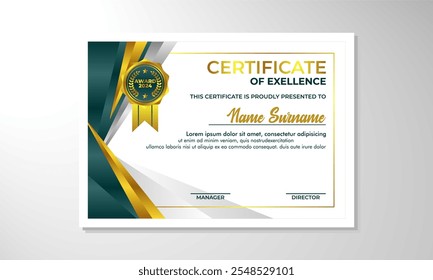 elegant gradient certificate design template