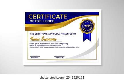 elegant gradient certificate design template