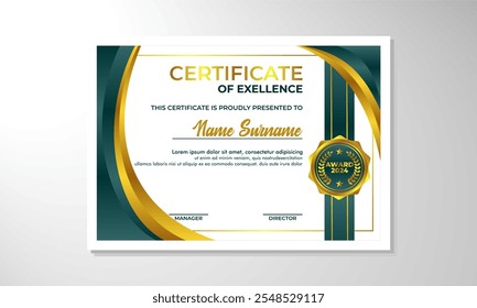 elegant gradient certificate design template