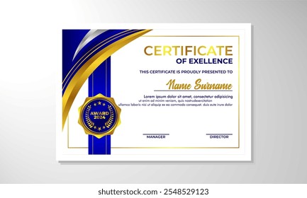 elegant gradient certificate design template