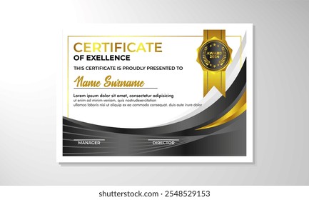 elegant gradient certificate design template