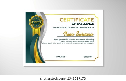 elegant gradient certificate design template