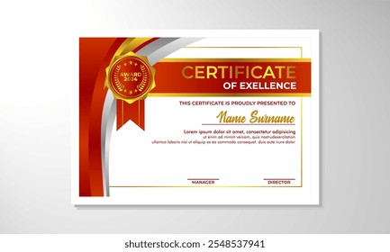 elegant gradient certificate design template