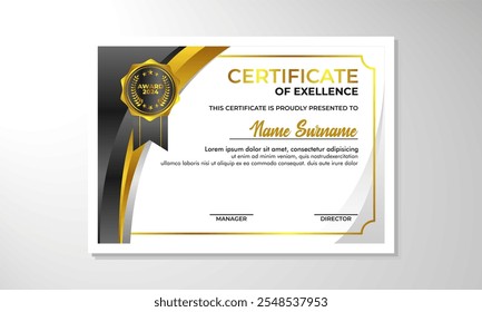 elegant gradient certificate design template