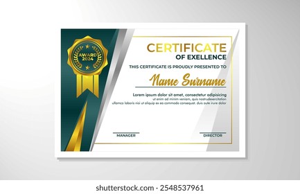 elegant gradient certificate design template