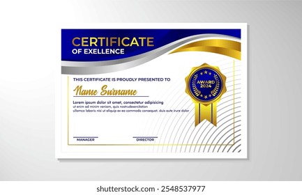 elegant gradient certificate design template