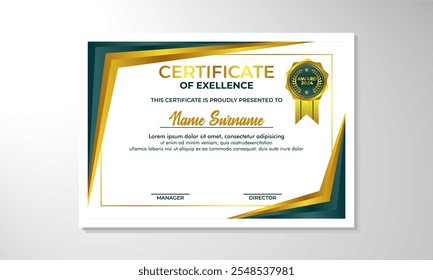 elegant gradient certificate design template