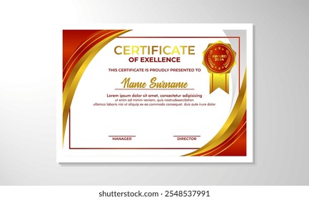 elegant gradient certificate design template