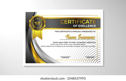 elegant gradient certificate design template