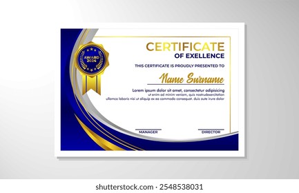 elegant gradient certificate design template