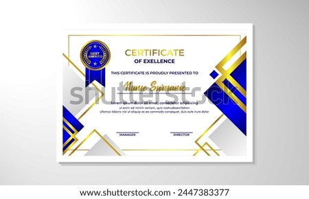 elegant gradient certificate design template