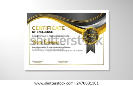 elegant gradient certificate design template