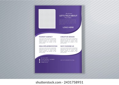 ELEGANT GRADIENT COLOR CREATIVE PURPLE COLOR BUSINESS FLYER DESIGN TEMPLATE