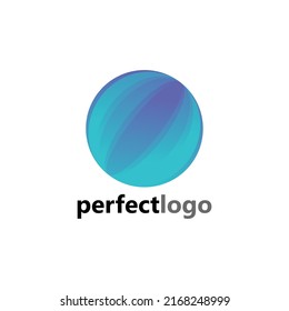 Elegant gradient colored circle vector logo. Logo for technology, data, internet, software, apps, and global company.