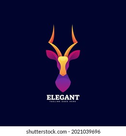 Elegant gradient colorful style logo template Premium Vector