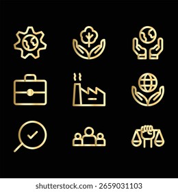 Ícones de gradiente elegantes para modelos da Web

