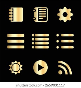 Iconos de degradado elegante para plantillas web

