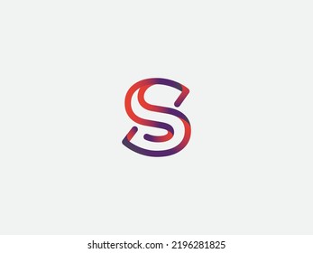 Elegante Gradient Logo S Buchstaben. Klassische moderne Sans Serif Letters Minimal Fashion Design. Typografie-Dekoration S für Branding, Technologie