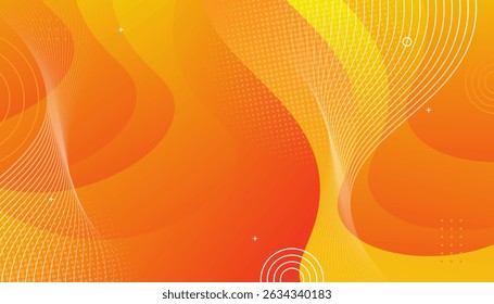 Fondo elegante de la onda del naranja del gradiente para sus presentaciones y publicidad