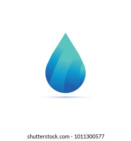 Elegant gradient water drop template vector