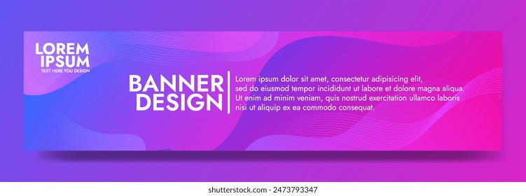 Das elegante Design des Gradientenwellen-Banners hebt ein natürliches, fließendes Muster von satten Violett- und ruhigen Blautönen hervor und liefert einen raffinierten Header oder Banner in erstklassiger Qualität für Digitalmedien und Printmedien