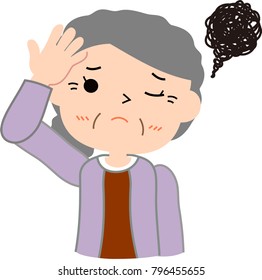 Elegant grandmother troubled.eps
This is a vector illustration.