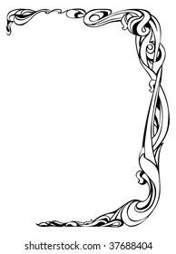 Elegant graphic border. Vector illustration