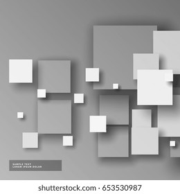 elegant gray 3d squares mosaic vector background