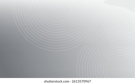 Elegant Gray Backdrop: Geometric Concentric Circles for Modern Designs, Business Presentations and Creative Projects, a Vector Abstract Template for Unique Visuals