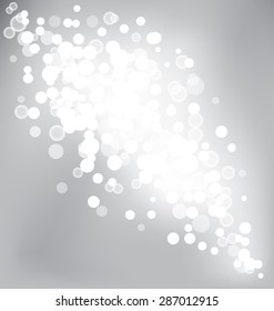 Elegant gray background with bokeh lights vector