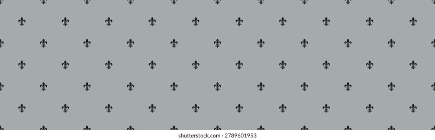 Elegant gray and black fleurdelis pattern.  Perfect for backgrounds, textile designs, or website templates.