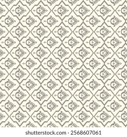 Elegant Gray and Cream Geometric Pattern Seamless Design