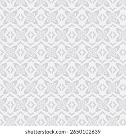Elegant gray floral tile pattern, perfect for fabric, wallpaper, and decorative surface design projects.