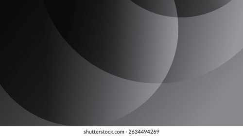 Elegant Gray Gradient Backdrop with Overlapping Curves - Contemporary Style Abstract Design for Presentations, Posters and Digital Media Templates
