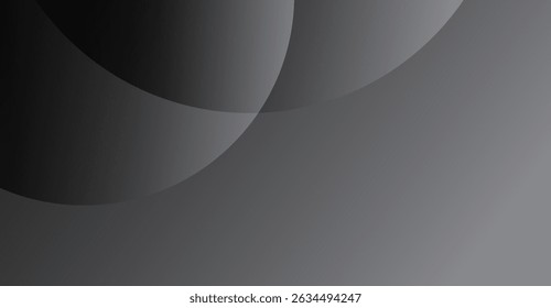 Gradiente de escala de cinza elegante: Sobreposição de círculos de fundo para modelos modernos e de apresentação com uma estética profissional minimalista em tons de cinza