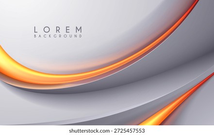 Elegante graue Formen mit leuchtenden Linien