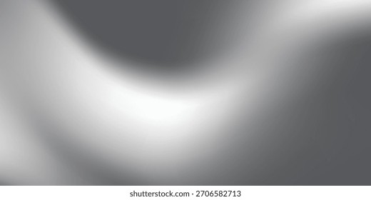 Elegant gray white gradient silver backdrop. Pastel future element. Monochrome.