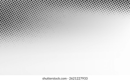Design de fundo elegante cinza e branco do gradiente do meio-tom com padrão de ponto sutil para aplicações artísticas versáteis, ideal para projetos gráficos modernos