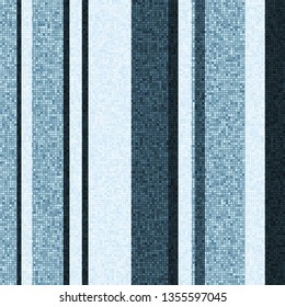 Elegant gray-blue seamless pattern with vertical stripes in small translucent polka dots. Vector image. Eps 10