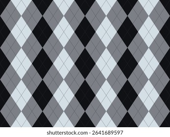 Elegant grayscale argyle pattern.  Perfect for backgrounds, website design, fashion, and textile projects.