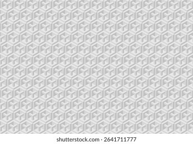 Elegant grayscale geometric pattern.  Intricate 3D cube design creates a sophisticated, modern texture. Ideal for backgrounds, website design, or print projects.