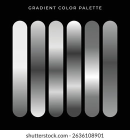 Elegant grayscale gradient palette with smooth neutral tones, perfect for minimal design, branding, web UI, modern visuals, backgrounds, print graphics, and creative projects.