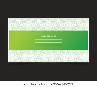 Elegant green art message card design