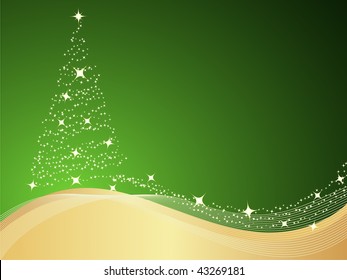 Elegant green background. Christmas background. Vector illustration.